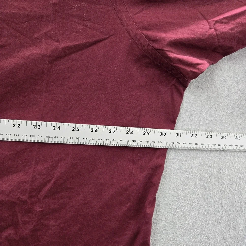 Ralph Lauren Men Button Up Shirt 3XLT Burgundy Embroidered Classic